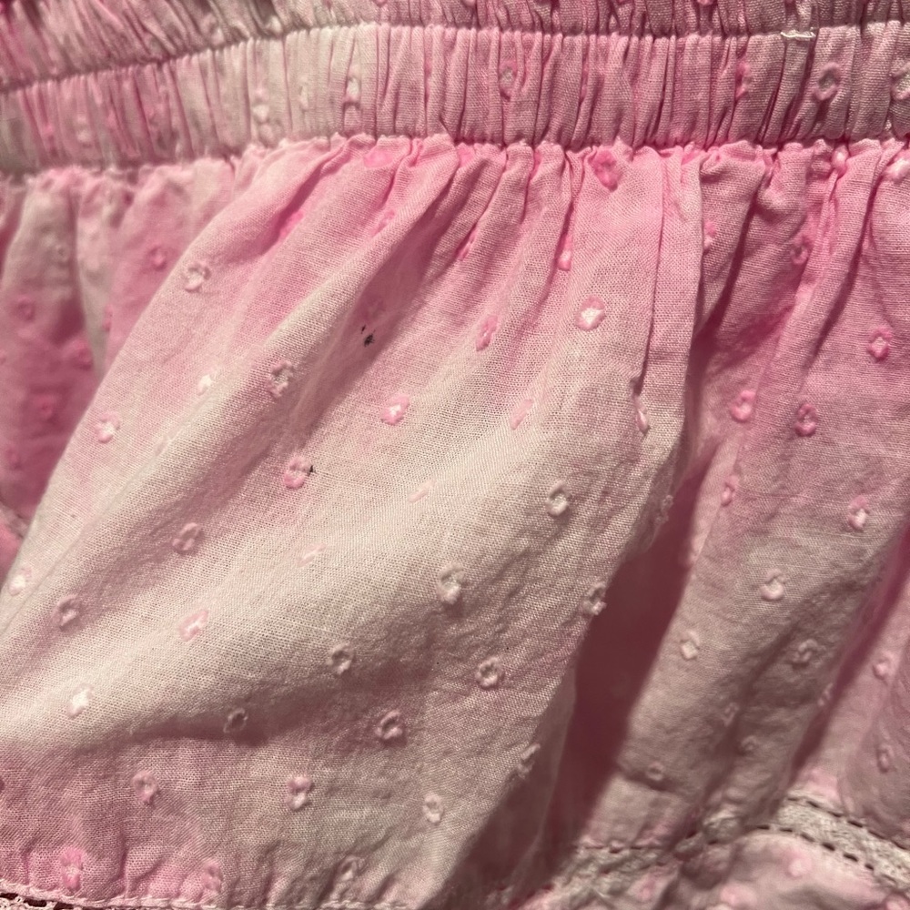 LoveShackFancy Pink Ruffled Mini Dress - Picture 3 of 5